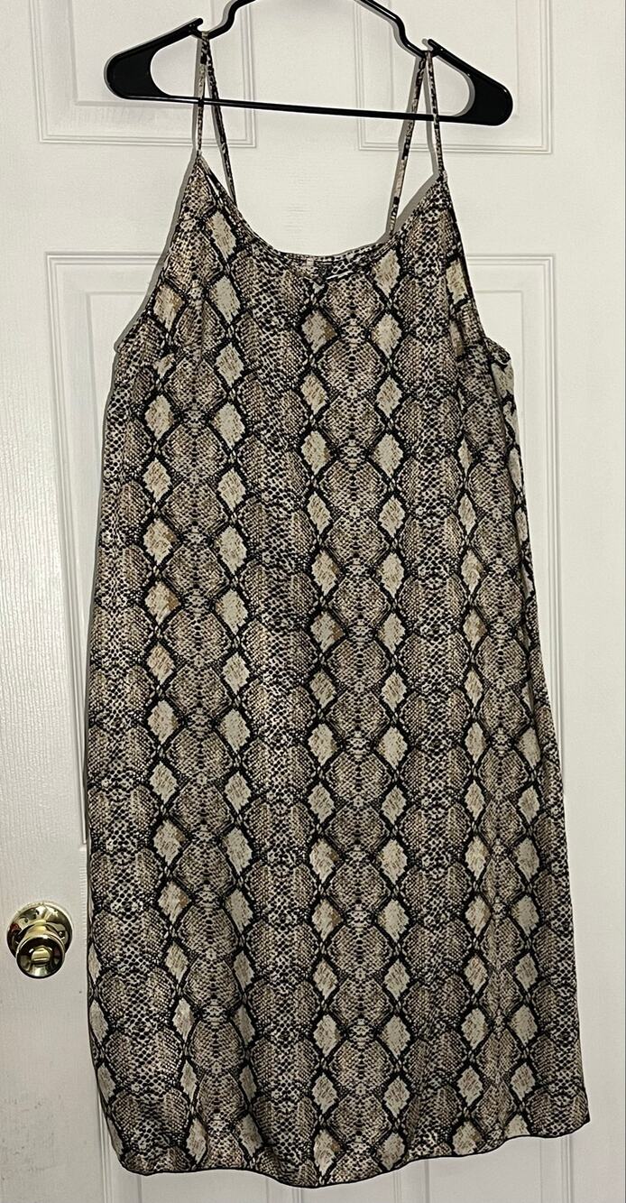 Snake Print Slip Dress | Women's XL (Fits Like L)
